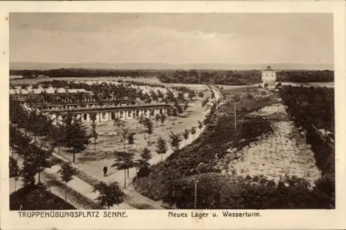 Ak Paderborn in Westfalen, Sennelager, Truppenübungsplatz Senne, Neues Lager, Wasserturm