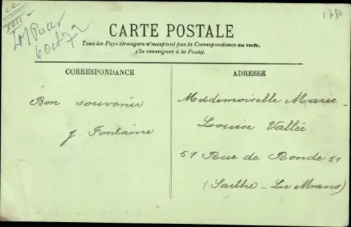 Ak Paris XVII., Rue Demours, Cafe Restaurant