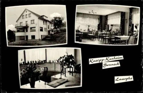 Ak Bad Laasphe Nordrhein Westfalen, Kneippkurheim Sonneck, Außen- u. Innenansicht