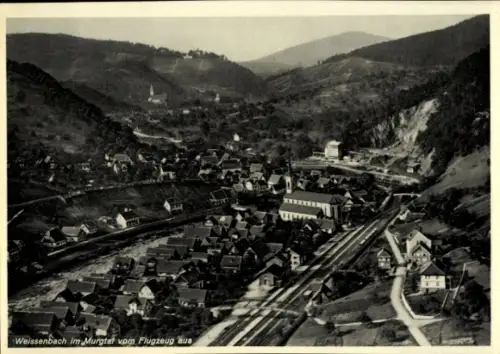 Ak Weisenbach im Murgtal Schwarzwald, Fliegeraufnahme