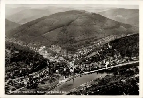 Ak Hirschhorn am Neckar Hessen, Fliegeraufnahme
