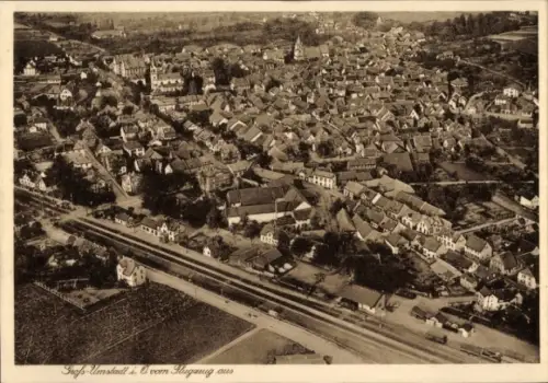 Ak Groß Umstadt im Odenwald Hessen, Fliegeraufnahme