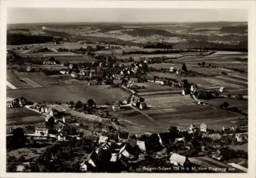 Ak Sulgau Sulgen Schramberg im Schwarzwald, Fliegeraufnahme
