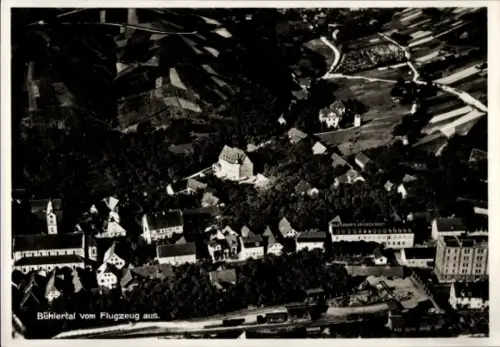 Ak Bühlertal im Schwarzwald, Luftbild von  Flugzeugaufnahme, Landschaft, Gebäude