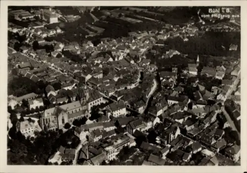 Ak Bühl in Baden Schwarzwald, Fliegeraufnahme