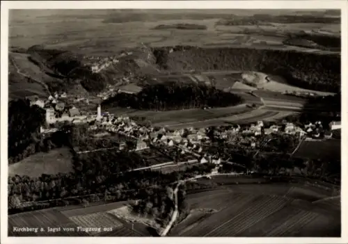 Ak Kirchberg an der Jagst, Luftaufnahme von  ländliche Umgebung, keine Personen sichtbar