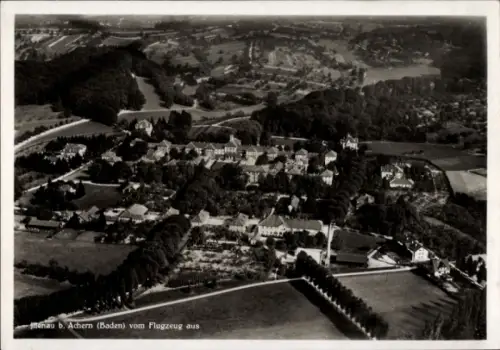 Ak Achern in Baden Schwarzwald, Luftbild von  vom Flugzeug aus, Landschaft, Bäume, Gebäude