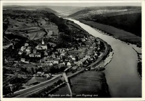 Ak Hafenlohr am Main Unterfranken, Luftaufnahme