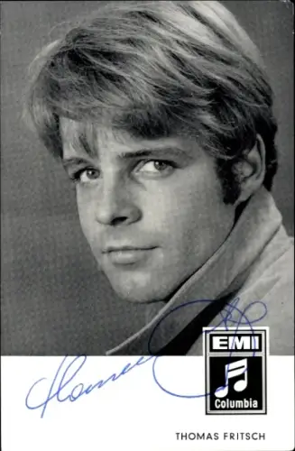 Ak Sänger Thomas Fritsch, Portrait, EMI Columbia Records, Autogramm