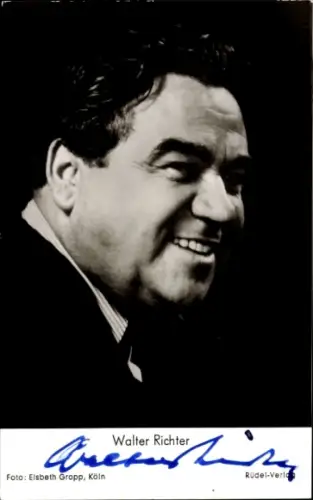 Ak Schauspieler Walter Richter, Portrait, Autogramm