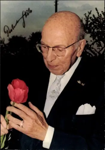 Autogrammkarte Dirigent Robert Stolz, Portrait, Autogramm
