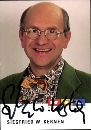Autogrammkarte Schauspieler Siegfried W. Kernen, Portrait, Autogramm