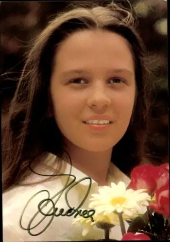 Ak Sängerin Andrea Jürgens, Eine Rose für Dich