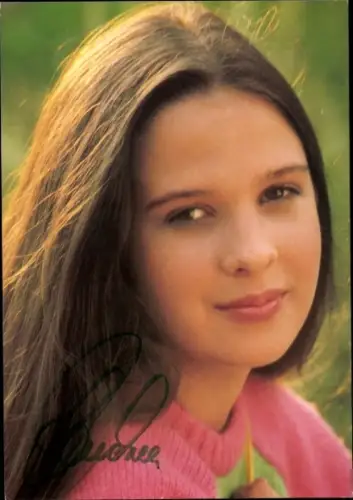 Autogrammkarte Sängerin Andrea Jürgens, Portrait, Autogramm