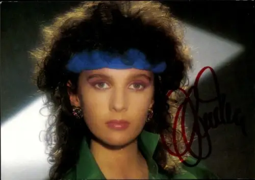 Autogrammkarte Sängerin Andrea Jürgens, Portrait, Autogramm