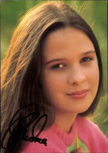 Autogrammkarte Sängerin Andrea Jürgens, Portrait, Autogramm
