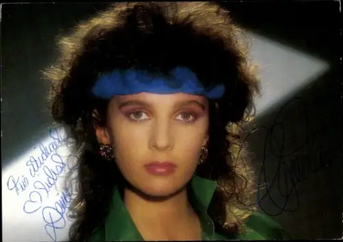 Autogrammkarte Sängerin Andrea Jürgens, Portrait, Autogramm