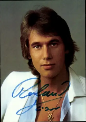 Autogrammkarte Sänger Roland Kaiser, Portrait, Autogramm