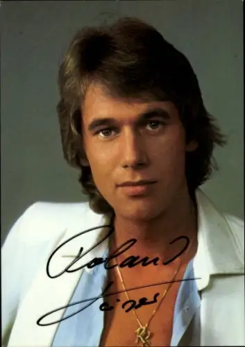 Autogrammkarte Sänger Roland Kaiser, Portrait, Autogramm