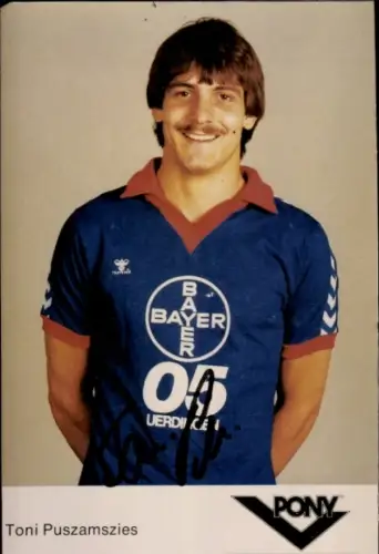 Autogrammkarte Fußballer Toni Puszamszies, KFC Uerdingen 05, Autogramm