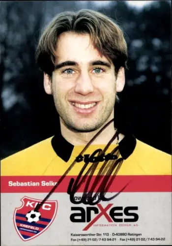 Autogrammkarte Fußballer Sebastian Selke, KFC Uerdingen 05, Autogramm