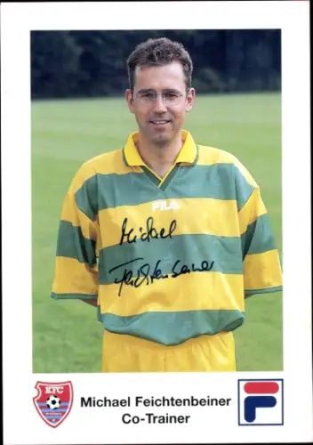 Autogrammkarte Co Trainer Michael Feichtenbeiner, KFC Uerdingen 05, Autogramm