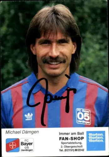 Autogrammkarte Fußballer Michael Dämgen, KFC Uerdingen 05, Autogramm