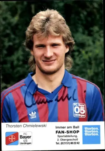 Autogrammkarte Fußballer Thorsten Chmielewski, KFC Uerdingen 05, Autogramm