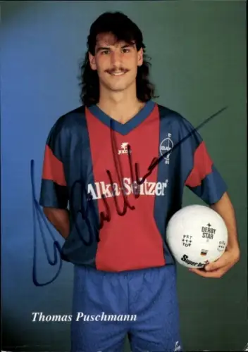 Autogrammkarte Fußballer Thomas Puschmann, KFC Uerdingen 05, Autogramm