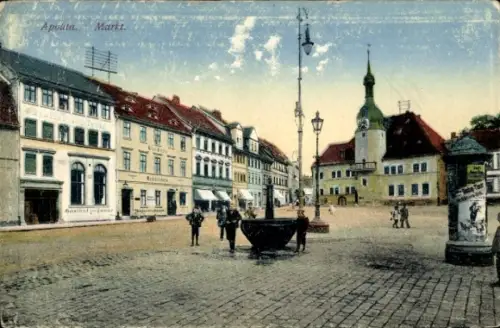 Ak Apolda in Thüringen, Markt, Gasthof, Litfaßsäule