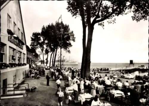 Ak Schulau Wedel, Schiffsbegrüßungsanlage Fährhaus Schulau, Philips Großlautsprecher