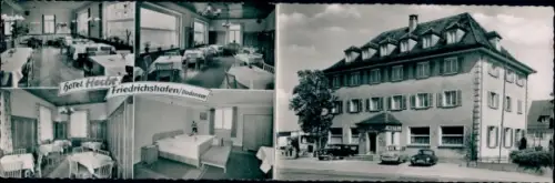 Ak Friedrichshafen am Bodensee, Hotel Hecht,  Innenansichten, freundliche Zimmer, Gastronomie