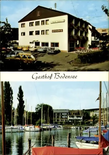 Ak Wallhausen Konstanz, Gasthof Bodensee, Hafenidyll