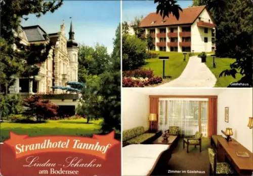 Ak Bad Schachen Lindau am Bodensee Schwaben, Strandhotel Tannhof
