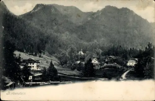 Ak Birkenstein Fischbachau in Oberbayern,  Berge, Häuser, Wald, 