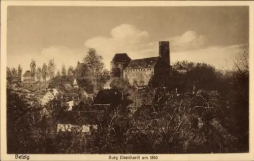 Ak Bad Belzig in der Mark, Burg Elsenhardt,  um 1860,  Ansicht