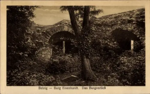 Ak Bad Belzig in der Mark, Burg Eisenhardt, Burgverließ, Natur, Ruinen