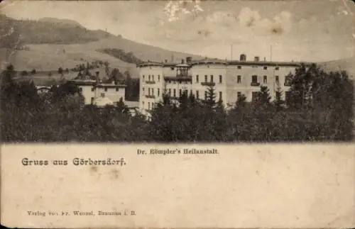 Ak Görbersdorf Oederan Sachsen, Dr. Römpler's Heilanstalt, Gruss aus  Verlag von Fr. Wenzel