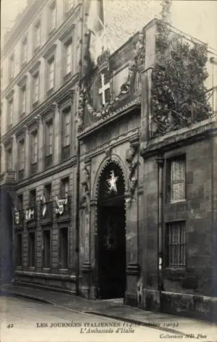 CPA Les Journees Italiennes, Ambassade d'Italie