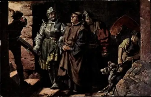 Künstler Ak Thumann, Reformator Martin Luther, Ankunft auf der Wartburg 1521, Berlepsch,v. Wenckheim