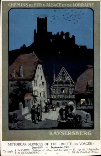 CPA Reklame, Chemins de Fer d'Alsace et de Lorraine, Kaysersberg
