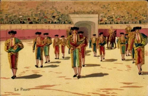 Künstler Ak Stierkampf, Le Paseo