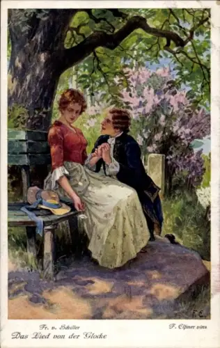 Künstler Ak Elßner F., Das Lied von der Glocke, Paar, Schiller