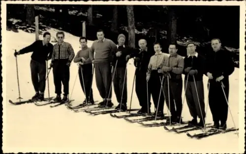 Foto Ak Skifahrer, Gruppenbild
