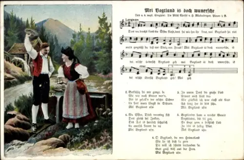 Lied Ak Mei Vogtland is doch wunersche, Hilmar Mückenberger, Trachten