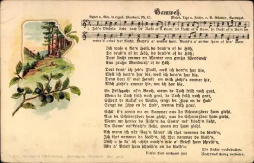 Lied Ak Günther, Anton, Erzgebirgische Mundart 13, Hamweh