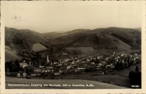 Ak Aspang Niederösterreich, Landschaftsaufnahme,  506 m Seehöhe, 