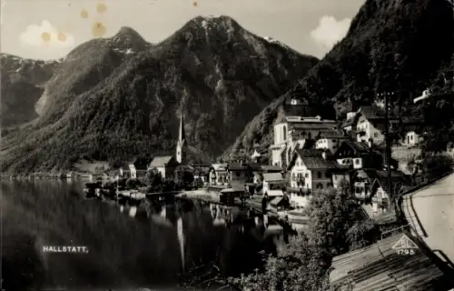 Ak Hallstatt im Salzkammergut Oberösterreich, Berglandschaft,  See, Kirche, Häuser, 1795