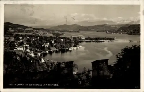 Ak Pörtschach am Wörther See Kärnten, Portschach am Wörthersee, Landschaftsaufnahme, Gloriette
