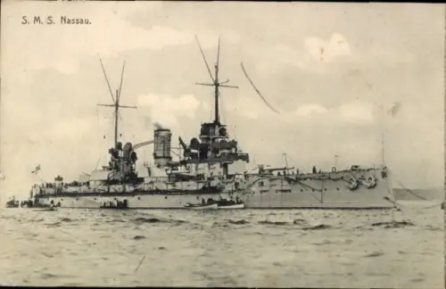 Ak Deutsches Kriegsschiff, S.M.S. Nassau